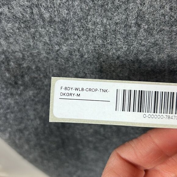 NWT Everlane Wool Cropped Tank Top Dark Gray - Picture 5 of 6